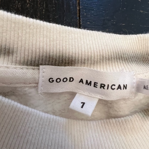 NWOT Good American Women’s Tie Dye Crew Neck Sweat Shirt- - Picture 4 of 5